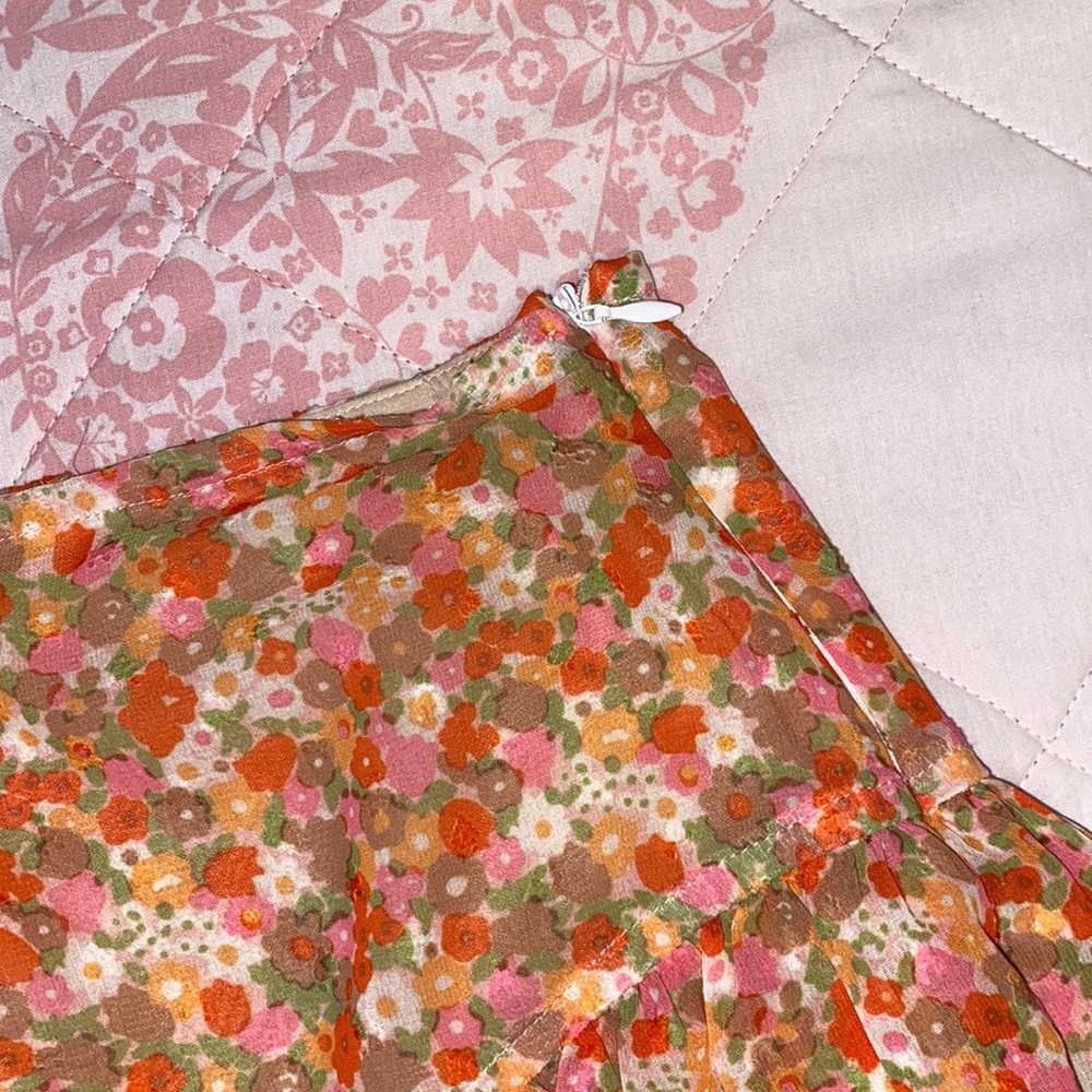 Julie Brown Ruffled Floral Mini Skirt Size XS NWT - Picture 4 of 9